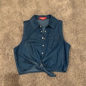 Forever 21 | Blue Tie-Front Top